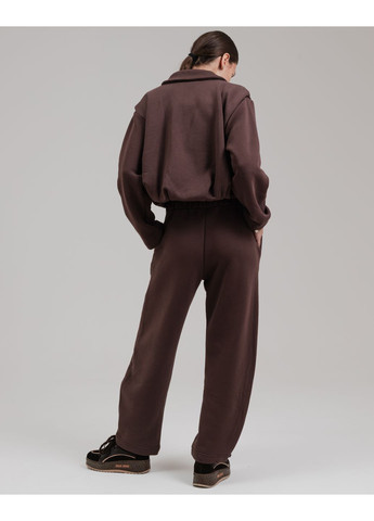 Костюм женский демисезонный шоколадный (кофта, штаны) Lia (372370541)