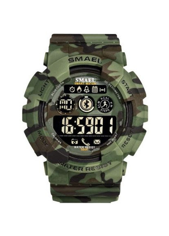 Чоловічий спортивний камуфляжний смарт-годинник 8013 smart watch, наручний спортивний годинник воєнний армійський Зелений Smael (308050986)