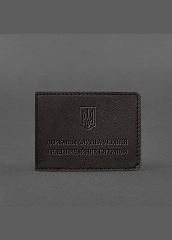 Шкіряна обкладинка на посвідчення Державної служби України з надзвичайних ситуацій (ДСНС) темно-коричнева (A-027897) BlankNote (329186654)