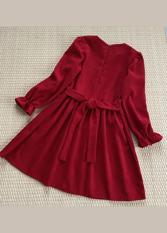 Червона ошатне вельветове плаття для дівчинки (0085) червоне Odri (305076117)