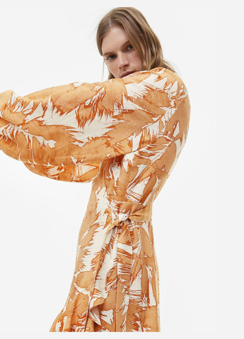 Комбінована кежуал сукня максі на запах H&M однотонна