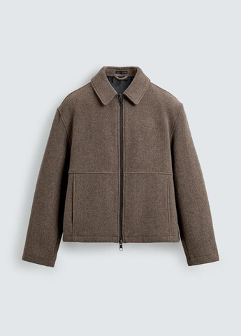 Пісочна демісезонна куртка Zara