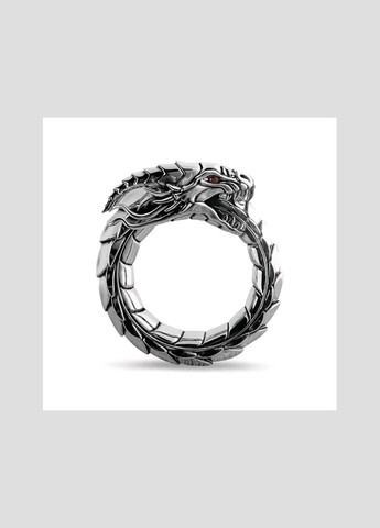 Каблучка скандинавський дракон Уроборос перстень у вигляді срібного дракона, який сам себе кусає розмір 19 Fashion Jewelry (290982090)