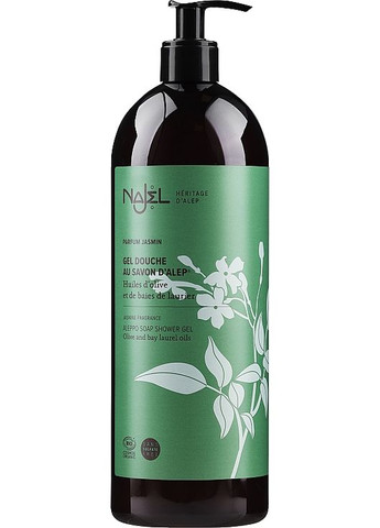 Гель для душу "Жасмин" с алепським милом Aleppo Soap Shower Gel Olive And Bay Laurel Oils 500ml (809671-31337793) Najel (368660877)