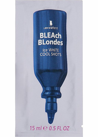 Тонувальний засіб для миттєвого платинового відтінку освітленого волосся Ice White Cool Shots 4x15ml (688715-78075) Lee Stafford (368655200)