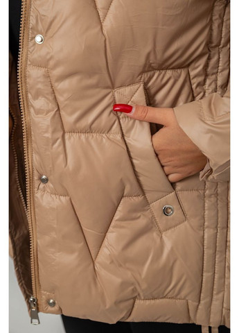Бежева зимня куртка жіноча зимова коротка Ager 244R865