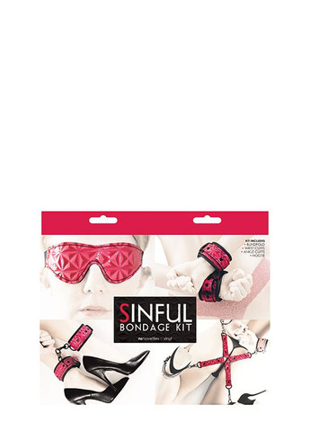 Комплект для зв'язування SINFUL BONDAGE KIT PINK Ns Novelties (297131864)