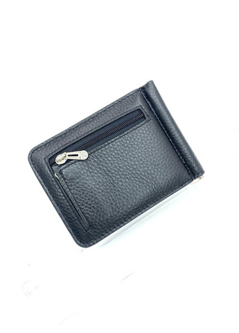 Чоловічий затискач з натуральної шкіри B145-1017-1 чорний 11 х 8 х 1 Balisa (367263755)