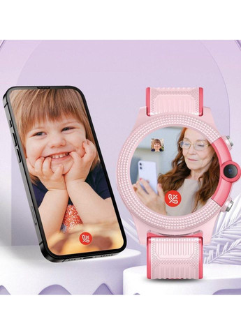 Детский смарт часы-телефон D36 с GPS и поддержкой 4G и влагозащитой Розовый Lemfo (349824295)