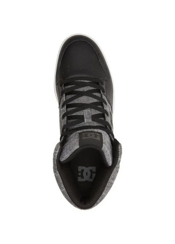 Черные демисезонные кроссовки cure high-top man black heahter grey DC Shoes