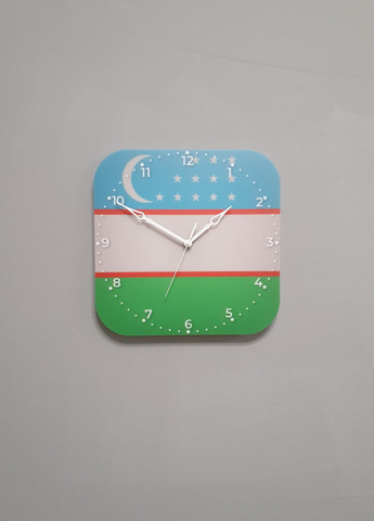 Часы настенные флаг Узбекистана No Brand (321989357)