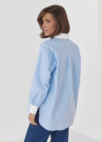 Бавовняна жіноча сорочка в смужку 28359 Lurex (280910002)