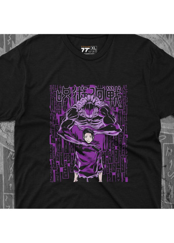 Чорна футболка з принтом магічна битва - юта і ріка No Brand