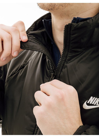 Чорна демісезонна чоловіча куртка midweight puffer чорний Nike
