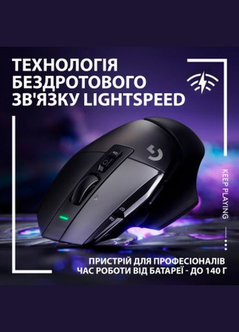 Миша Logitech g502 x lightspeed wireless black (268143179)