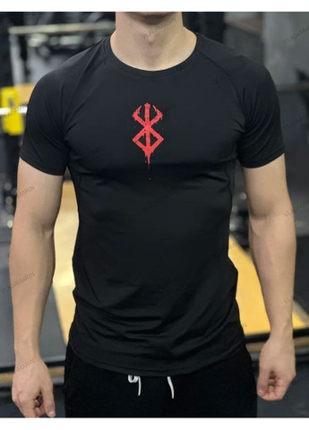 Чорна футболка компресійна з довгим рукавом для бігу,спортивна чоловіча тренувальна,лонгслів для тренажерного залу NA-KD