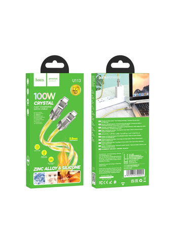 Кабель USB U113 Solid Silicone 100W Type-C to Type-C Hoco (337994046)