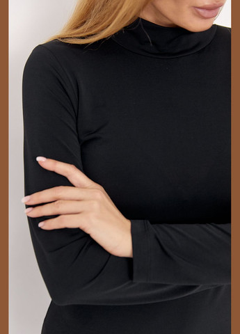 Черное деловое, повседневный, кэжуал, вечернее платье миди под горло No Brand