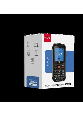 Телефон E182 Dual Sim Black Ergo (394368593)