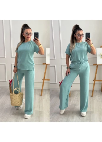 Костюм жіночий штани і блуза . Тканина креп . Літній костюм No Brand (389417626)