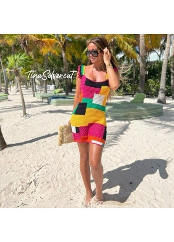 Комбінована сукня жіноча limited edition color block crochet mini dress size small Zara