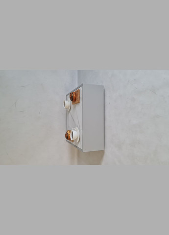 Журнальный столик White 640х640х250мм Шиншилла серая + Белый керамогранит No Brand Grail (333835234)