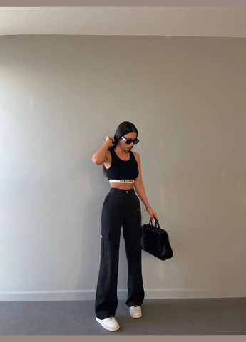 Жіночі штани карго колір чорний р.42/44 449978 New Trend (282927975)