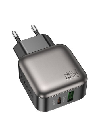 Мережевий Зарядний Пристрій BAS55A 1USB-C/1USB PD/QC 30W GAN Borofone (337993907)