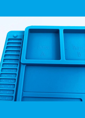 Килимок монтажний BEST BST-S-180-A1 термостійкий, силіконовий мат для паяльника, ремонту смартфонів 550x350 мм No Brand (322568229)