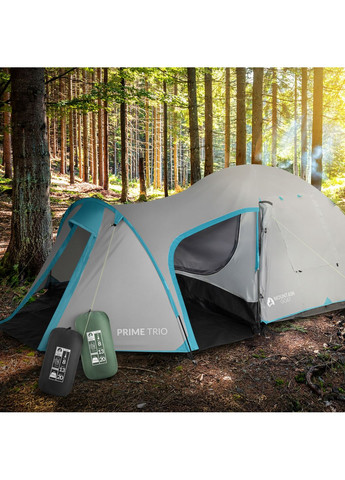 Палатка туристическая Prime Trio 3-местная Grey (P-5905973406581) Mountain Goat (351904592)