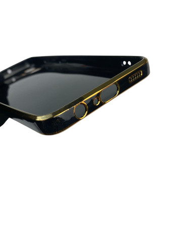 Чохол для Galaxy A05 (SM-A055) з кільцем MagSafe із золотою окантовкою на самсунг а05 чорний gs1 Samsung (366228008)