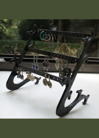 Підставка-органайзер з 3-ма планками для сережок / Тримач для ювелірних виробів пластиковий. UA3D (303629356)