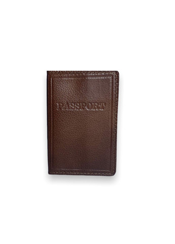 Обложка для паспорта кожаная с тиснением ручная работа размер: 14*9.5*0.5 см коричневый BagWay (285814922)