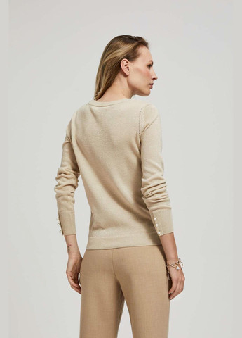 Бежевый зимний свитер Moodo