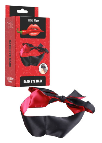 Сатинова пов'язка на очі (стрічка) чорно-малінова Wild Play "C18" Erospace No Brand (307073336)