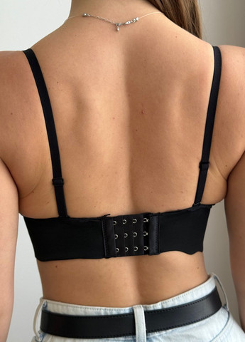 Чорний безшовний бюстгальтер з push-up ефектом колекції «симпатія» VIDCHUY