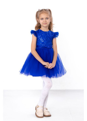 Синее праздничное платье для девочки с пышной юбкой (p-18755) Носи своє (370022067)