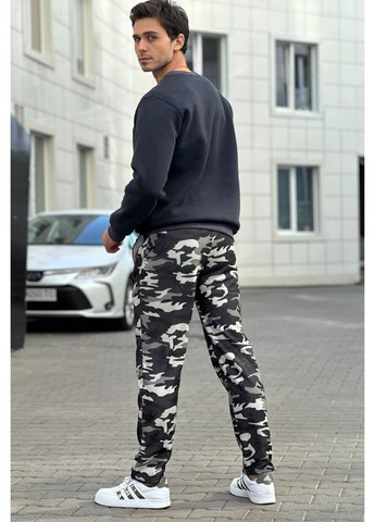 Штани чоловічі камуфляж на флісі сірі No Brand (307392865)