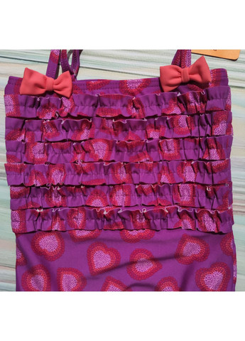 Фиолетовый летний детский слитный купальник для девочки 92 см фиолетовый слитный Pusblu