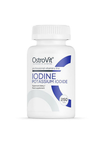Витамины и минералы IODINE Potassium Iodide, 250 таблеток Ostrovit (293341456)