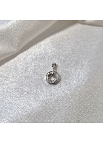 Серебряная подвеска кулон Два Круг с Перламутром серебро 925 пробы Родированное 6727р 2.05г Nobrand (370438591)