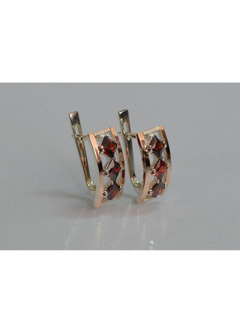 Серебряные серьги с золотыми вставками Silver Style (366813185)