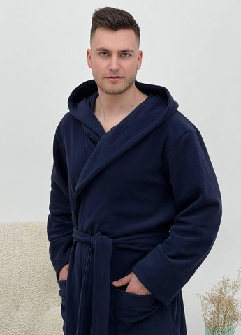 Чоловічий флісовий халат із капюшоном, розмір L Vishnya (328389351)