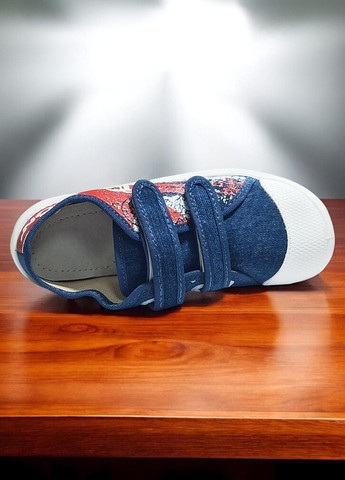 Синій ортопедичні текстильні кеди на липучках для хлопчика Waldi