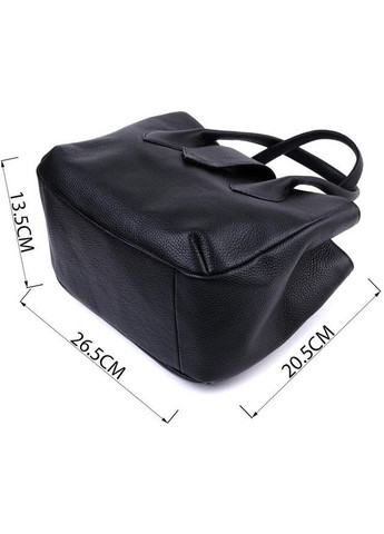 Сумка шоппер жіноча з натуральної шкіри на плече середня Чорний 39053 Shvigel (353302638)