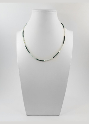 Эксклюзивные бусы "Джакарт" Малахит, Амазонит грань, серебро Fursa fashion (322315056)