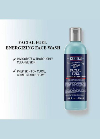 Гель для умывания мужской Facial Fuel Energizing Face Wash 250 мл Kiehl's (280265802)