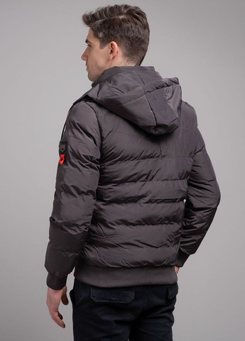 Коричнева зимня куртка чоловіча маломірна 9601-a коричнева 342108 косуха Power