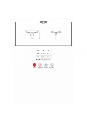 Стринги 838-THO-3 thong red L/XL, Красный, Obsessive (297441262)