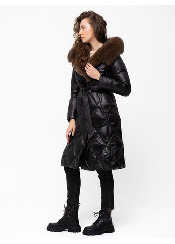Черная зимняя пальто 21 - 18133 Vivilona